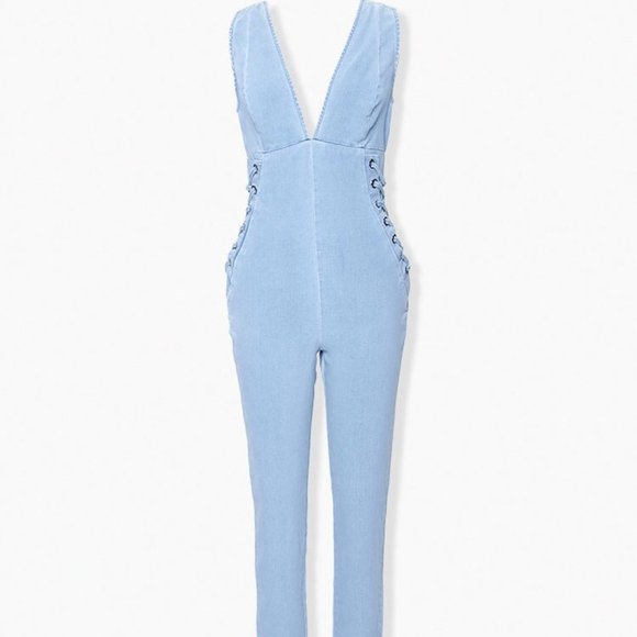 C'est Toi Pants - Denim Full Length Sexy Stretch Jumpsuit